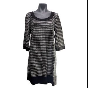 Blu Sage Black and White Houndstooth Sheath Dress